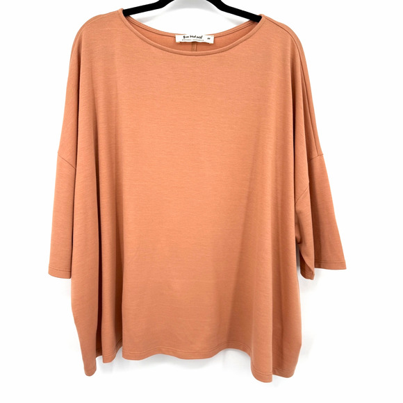 Three Bird Nest Top Women's M Made in USA Terra Cotta Minimalist Southwestern - Picture 1 of 7